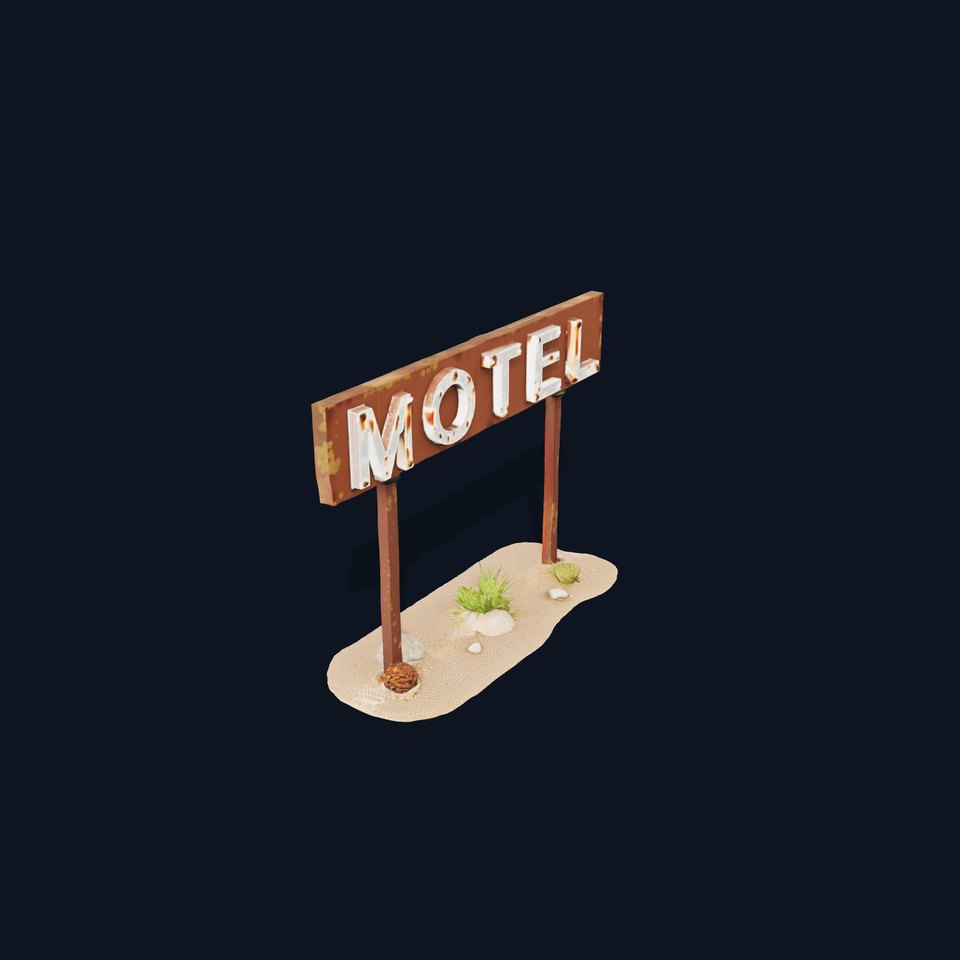 Rustic Motel Sign model pack